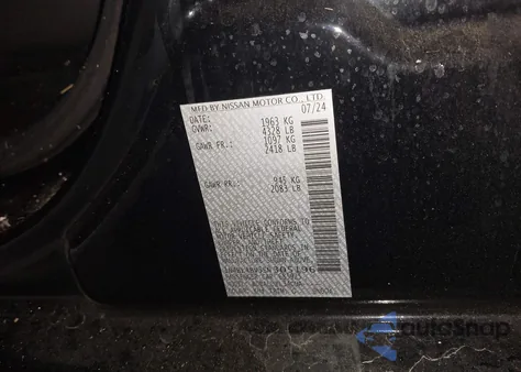 2025 Nissan Altima S Fwd from USA, damaged, VIN 1N4BL4BV5SN305196